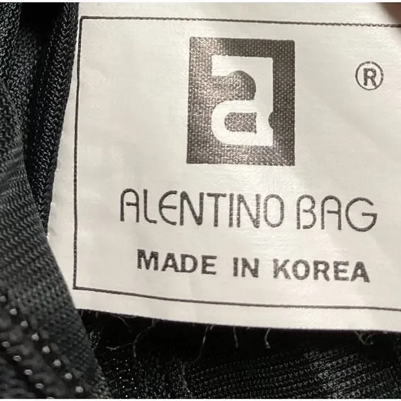 Vtg Womens Alentino Faux Leather Bag Purse Multicolor Patchwork Removable Strap - Picture 9 of 10